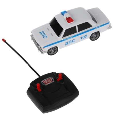 купить Машинка Технопарк на радиоуправлении  ВАЗ-2106 ПОЛИЦИЯ 18 см, белая