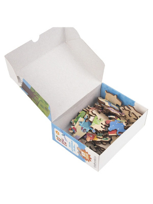 купить Деревяшки, Пазл фигурный деревянный 30x20 см, 21WPZ06
