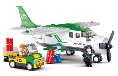 купить Sluban, Конструктор - Транспортный самолет с фигурками, 251 дет., M38-B0362