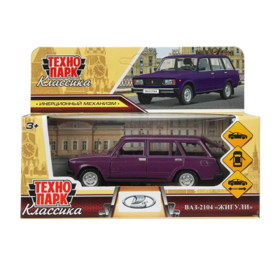 купить Машинка металлическая инерционная Технопарк LADA  2104 длина 10,5 см, баклажан