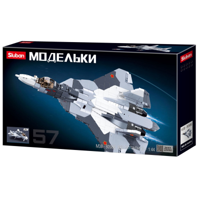 купить Конструктор Истребитель СУ-57, Sluban, серия Модельки, M38-B0986