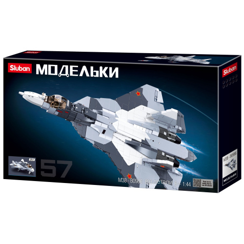 купить Конструктор Истребитель СУ-57, Sluban, серия Модельки, M38-B0986
