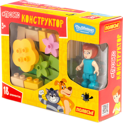 купить Конструктор Полесье серия Макси - Простоквашино. Мама на шезлонге (18 эл.,в коробке) 23357