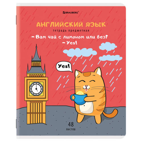 купить Тетради предметные, Комплект 12 предметов, "Кот-Энтузиаст", 48 л., TWIN-лак, Brauberg, 404609