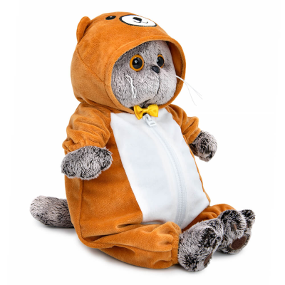 купить Мягкая игрушка Budi Basa Кот Басик в кигуруми "Медвежонок"