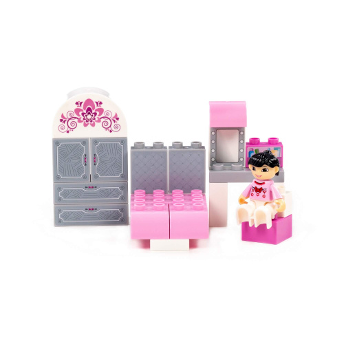 купить Конструктор Макси, Полесье, "Комната девочки" 22 элемента