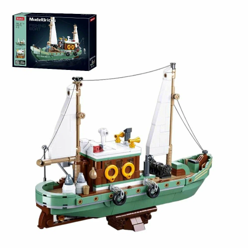 купить Sluban, Конструктор "Рыболовная лодка" (610 дет.)