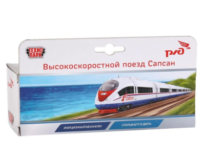 купить Технопарк, Модель металлическая САПСАН РЖД (инерционная, 15 см, свет-звук), SB-16-04