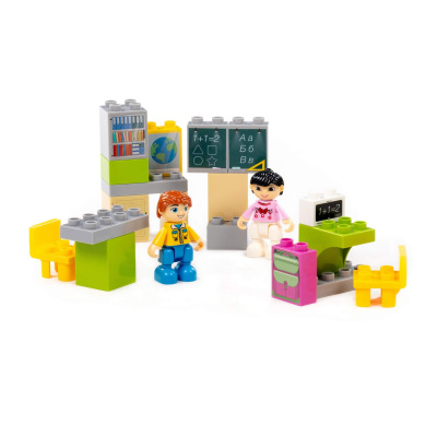 купить Конструктор Макси, Полесье  - "Школа", 20 элементов, 10791