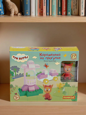 купить Конструктор Полесье "Макси" - "Три кота. Карамелька на прогулке", 27 эл.