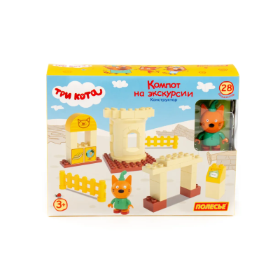 купить Конструктор Полесье "Макси" - "Три кота. Компот на экскурсии", 28 эл.