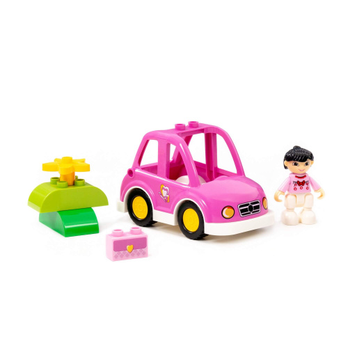 купить Конструктор Макси, Полесье  - "Поездка на машине", 7 элементов,10784