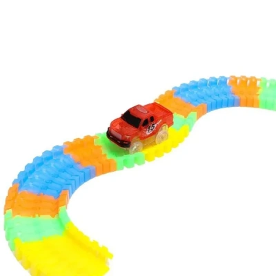 купить АВТОГРАД Автотрек Flash Track, гибкий, светится в темноте, 49 деталей   7813006