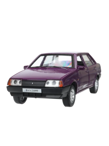 купить Машинка металлическая инерционная Технопарк LADA-21099 "СПУТНИК" 12 см, фиолетовая