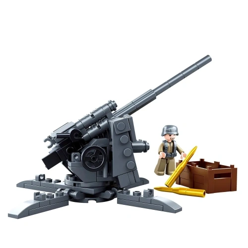 купить Конструктор Sluban, серия Армия WW2 - Зенитная пушка "Флак 88" (115 деталей), M38-B0852