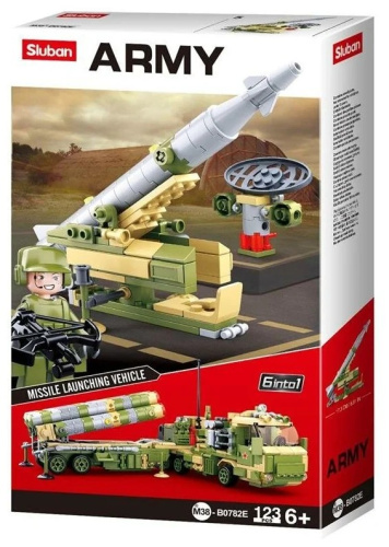 купить Sluban, Конструктор, серия Армия - Стационарная ракетная установка  (123 дет.), M38-B0782E
