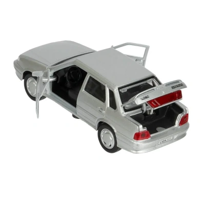 купить Машинка металлическая инерционная Технопарк Ваз-2115 Самара, 12 см, серебристо-серый