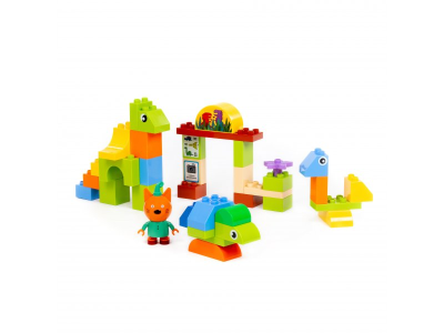 купить Конструктор Полесье "Макси" - "Три кота. Компот и выставка динозавров", 39 эл.