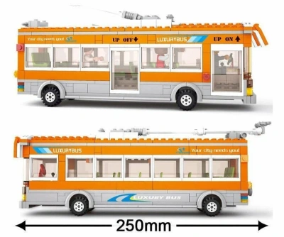 купить Конструктор Sluban серия Город, Городской троллейбус 465 деталей