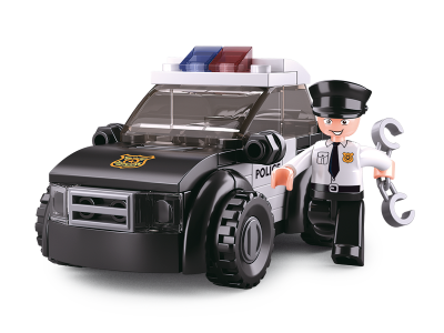 купить Конструктор полицейская машина с фигукой, Sluban, серия полиция, M38-B0638D