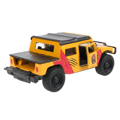 купить Технопарк, Машина металлическая HUMMER H1 ПИКАП, 12 см+динозавр 9 см, SB-18-09-H1+DINO(WB)