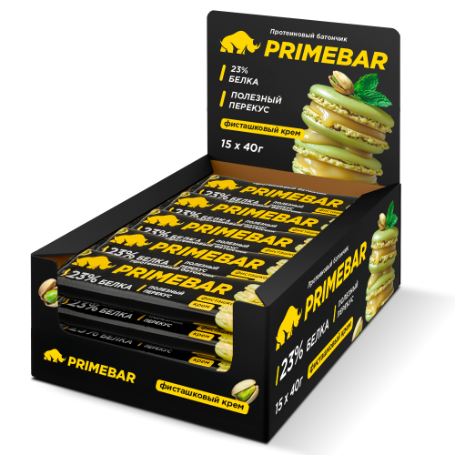 купить Батончик с содержанием протеина "PRIMEBAR", со вкусом "Фисташковый крем" 40г*15шт