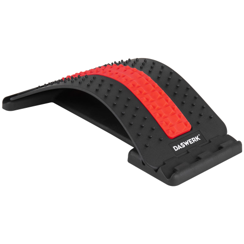 купить Массажер DASWERK для спины/мостик для растяжки PREMIUM, 3 уровня нагрузки, красная вставка, 680034