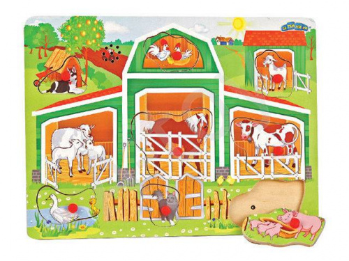 купить Пазл озвученный Ферма (дерево)