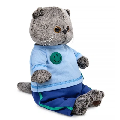 купить Кот Басик в лонгсливе со смайликом Ks22-270