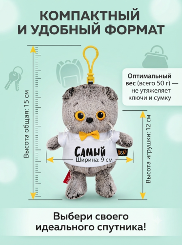 купить Брелок Кот Басик в футболке, Budi Basa