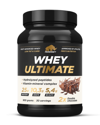 купить Протеин Prime Kraft Whey Ultimate со вкусом «Двойной шоколад»  банка 900 гр