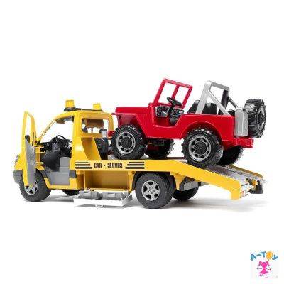 купить Bruder MB Sprinter Эвакуатор с внедорожником (с модулем звука и света)
