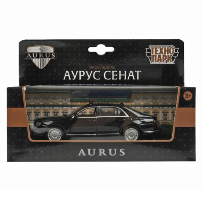 купить Машинка металлическая инерционная Технопарк  Аурус Сенат  13,5 см. черная