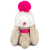 купить Budi Basa, Игрушка мягконабивная Зайка Ми в белой шапке с помпоном (большой) 32 см