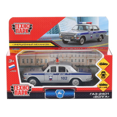 купить Машина Технопарк ГАЗ-2401 Волга Полиция инерционная, 2401-12POL-SR