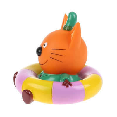 купить Капитошка, Игрушка пластизоль для ванны Три Кота Kомпот на круге, LXMKOM-02TC