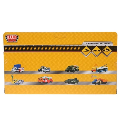 купить Машинка металлическая Технопарк Самосвал с прицепом,  25,5 см, оранжевый