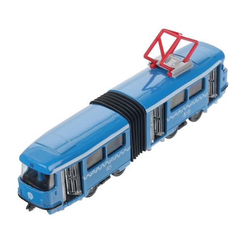 купить Модель Технопарк металл трамвай с гармошкой, 19 см