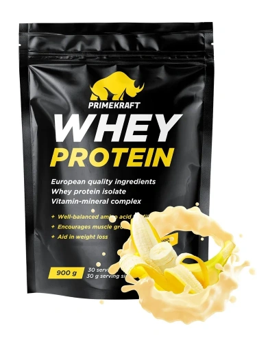 купить Протеин Prime Kraft Whey, 900 г, банановый йогурт