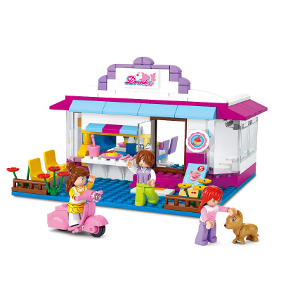 купить Sluban, Конструктор - Кафе с фигурками, 226 дет., M38-B0528