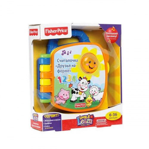 купить Книжка-считалочка Fisher-Price "Друзья на ферме" Серия Смейся и учись