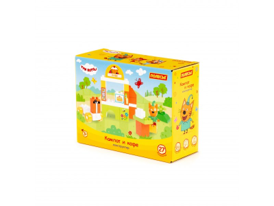 купить Конструктор Полесье "Макси" - "Три кота. Компот и кафе", 27 эл.