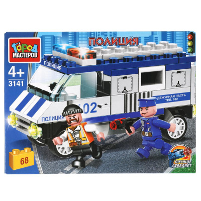 купить Город мастеров, Конструктор Побег из полицейской машины (68 деталей), 3141-CY