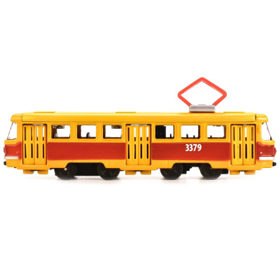 купить Технопарк, Модель металлическая ТРАМВАЙ  (16,5 см, инерция, двери), SB-16-66WB