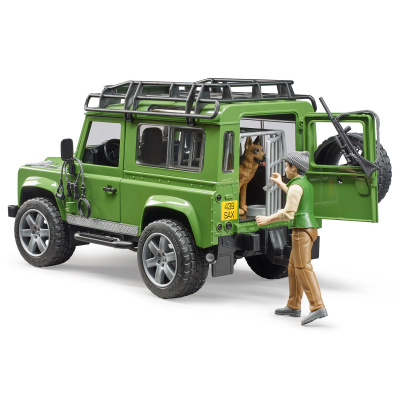 купить Bruder, Внедорожник Land Rover Defender с фигуркой и собакой, 02-587