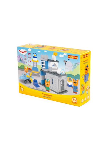 купить Конструктор Полесье "Макси" - "Три кота. Аэродром", 69 эл.