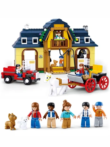 купить Конструктор Лошадиная ферма, Sluban серия Город ферма, M38-B0560