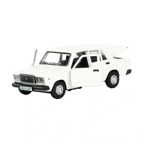 купить Машинка металлическая инерционная Технопарк ВАЗ-2107, 12 см,  белая