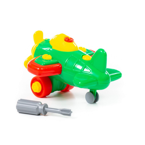 купить Полесье, Конструктор-транспорт "Самолёт" (19 элементов) (в пакете), 77110