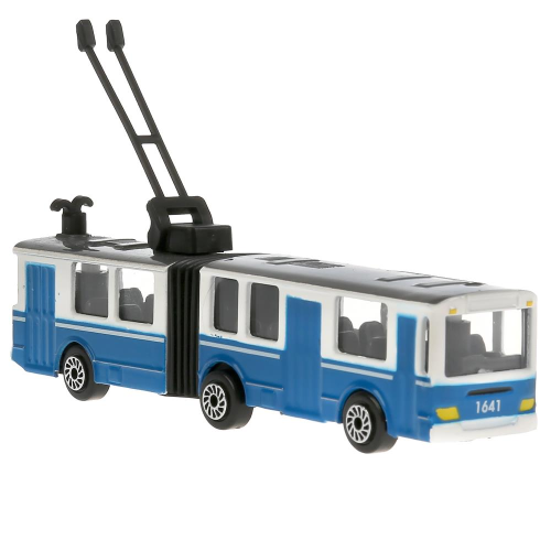 купить Игрушка "Троллейбус с резинкой" металлическая 12 см Технопарк купить Игрушка "Троллейбус с резинкой" металлическая 12 см Технопарк